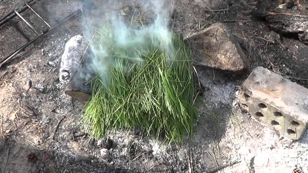 Копчение в траве