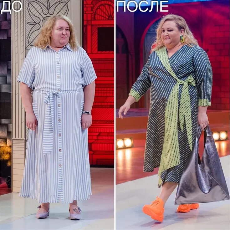 Валентина Волосникова до работы стилистов (слева) и после (справа). Фото: https://www.instagram.com/modniy.tv/