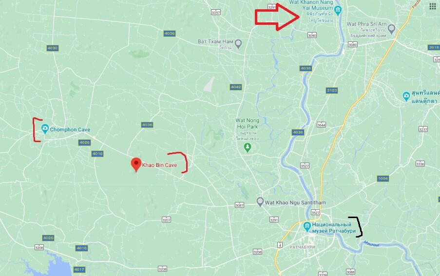 Окрестности Бангкока, скрин карты гугла