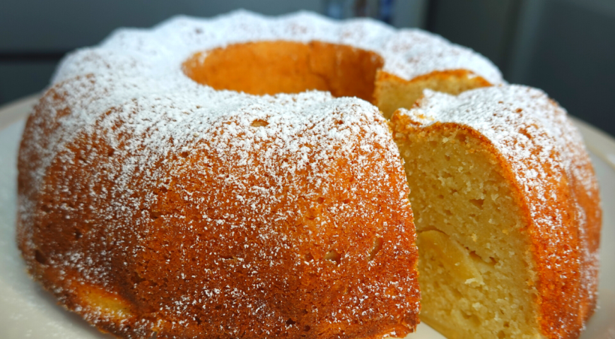 Творожно-яблочный пирог, специально для www.gastronom.ru