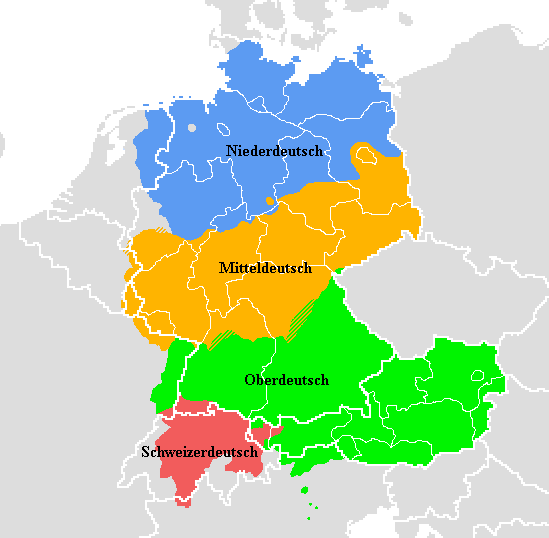 Карта немецких диалектов