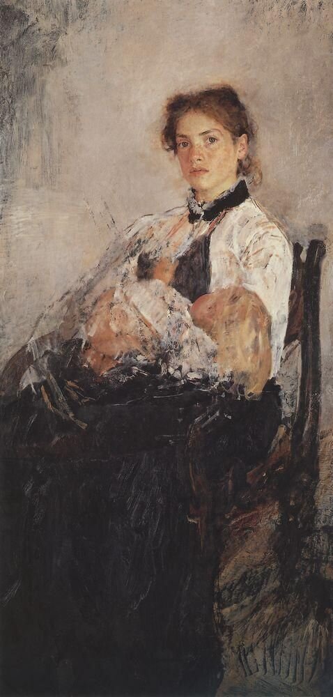 Портрет Н.Я. Дервиз с ребенком. Валентин Александрович Серов, 1889