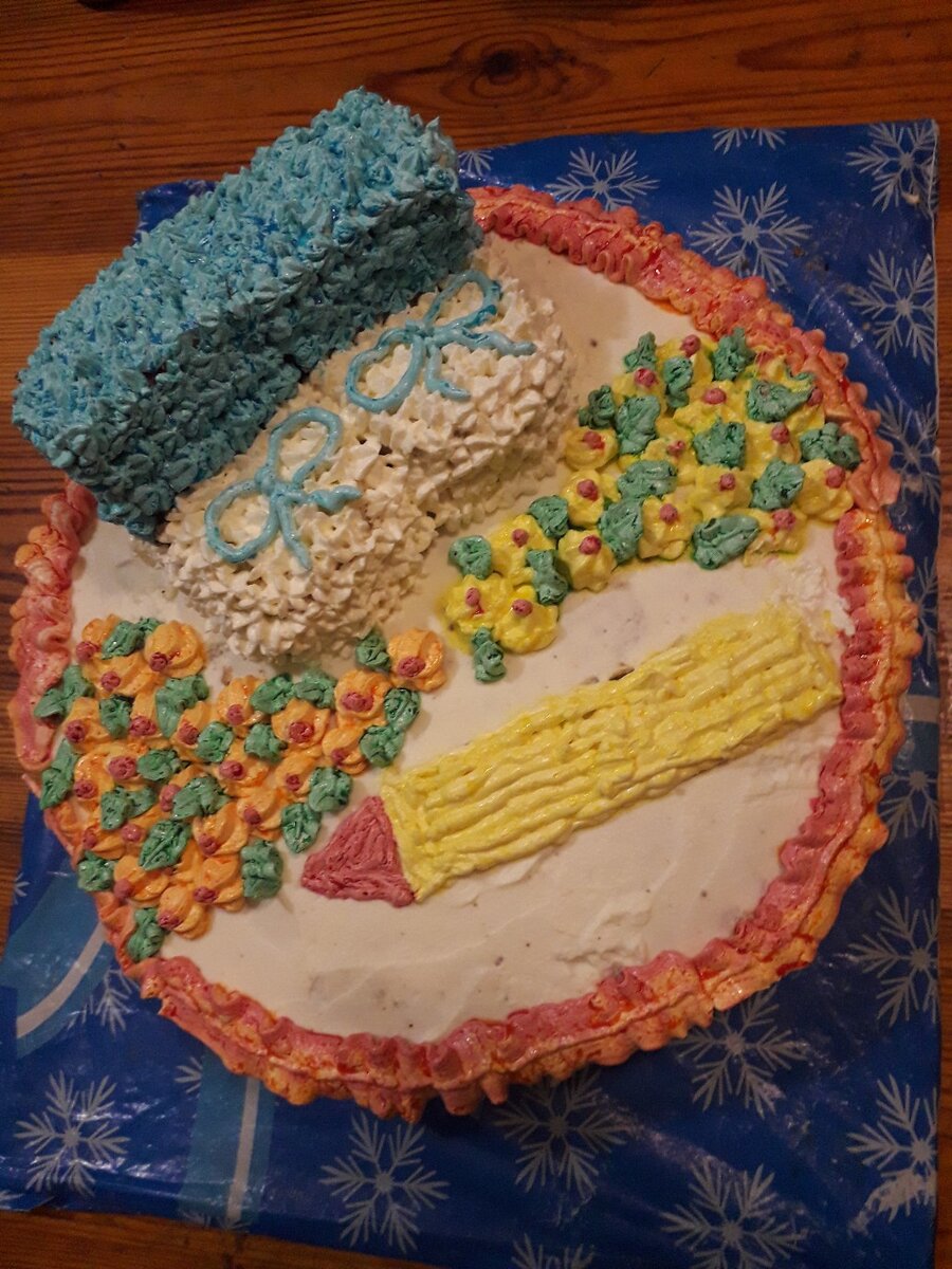 Торт на крещение мальчика