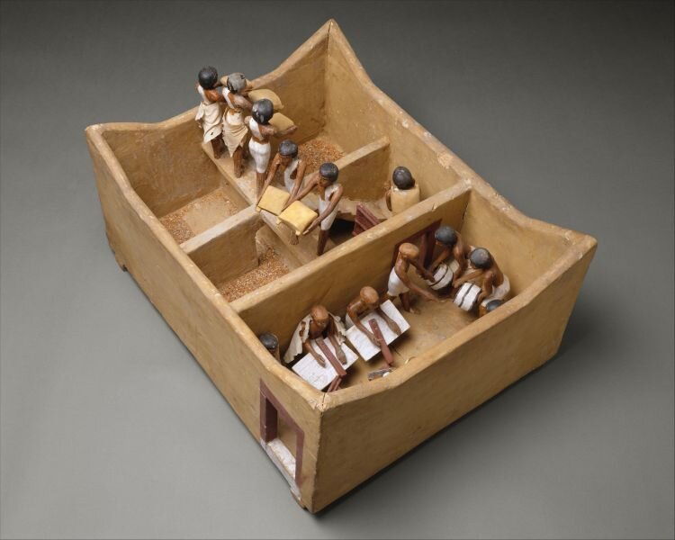 Модель зернохранилища с переписчиками. Источник изображения yourblog.in.ua 