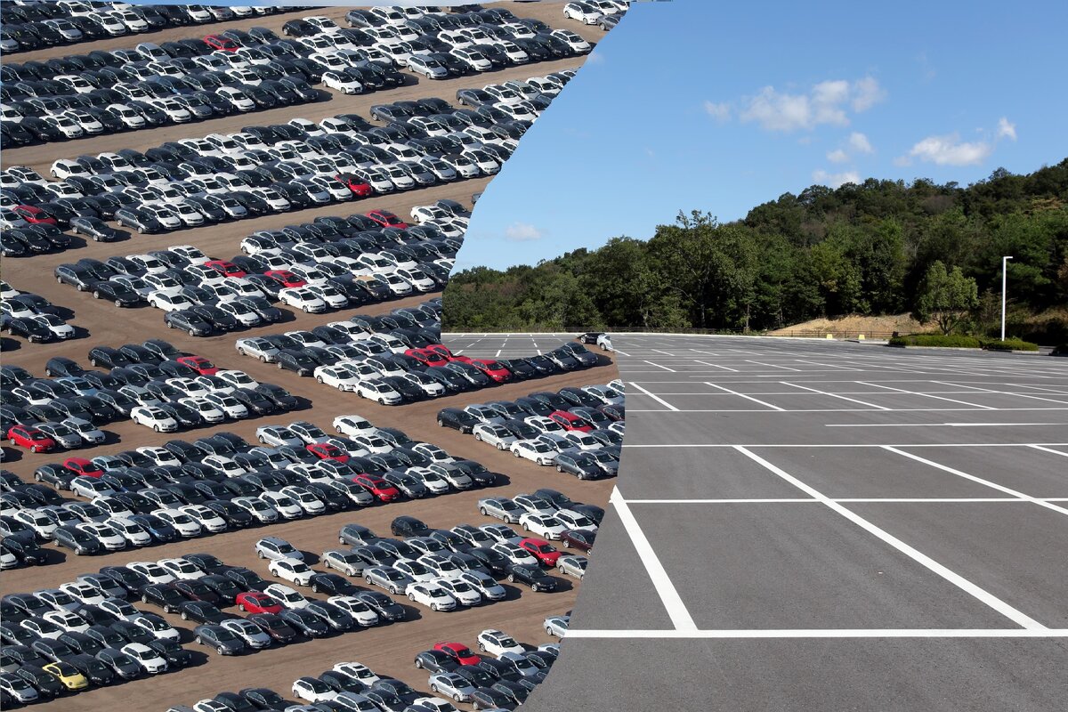 Склады автомобилей в июне и августе