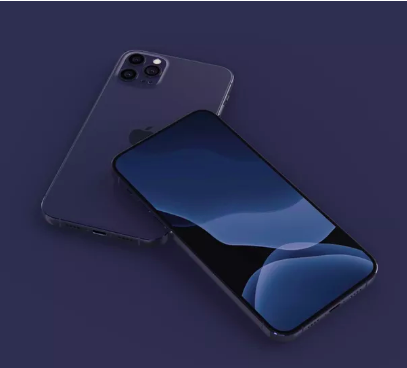 Концептуальный макет синего iPhone 12