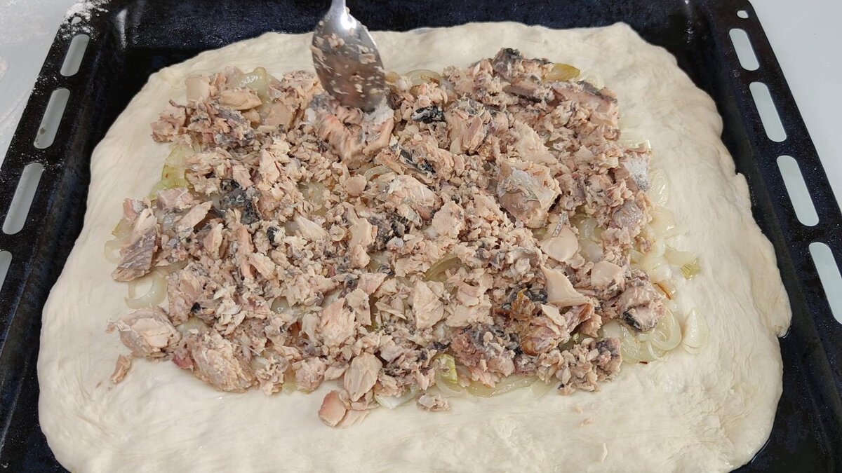 Начинка для пирогов из рыбных консервов