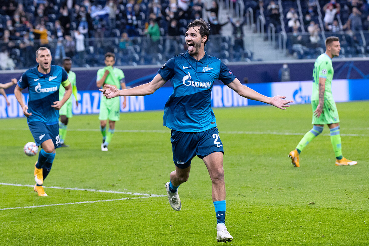 Александр Ерохин празднует гол в ворота Лацио. Фото из интернета.