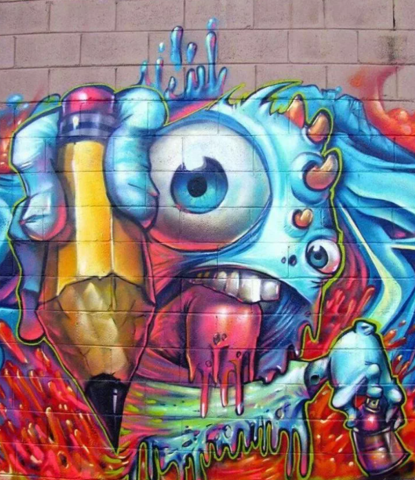 Граффити и граффито происходят от итальянского понятия graffiato («нацарапанный»). Название «граффити» в истории искусств обычно применяют для обозначения изображений, которые были нацарапаны на поверхности. Родственным является понятие «граффито», обозначающее удаление одного слоя пигмента путём процарапывания поверхности таким образом, чтобы показался второй цветной слой, находящийся под ним. Данная технология использовалась в первую очередь гончарами, которые после окончания работы вырезали на изделиях свою подпись. В древние времена граффити наносились на стены с помощью острого предмета, иногда для этого использовали мел или уголь. Греческий глагол γράφειν — graphein (по-русски — «писа́ть») имеет тот же корень.