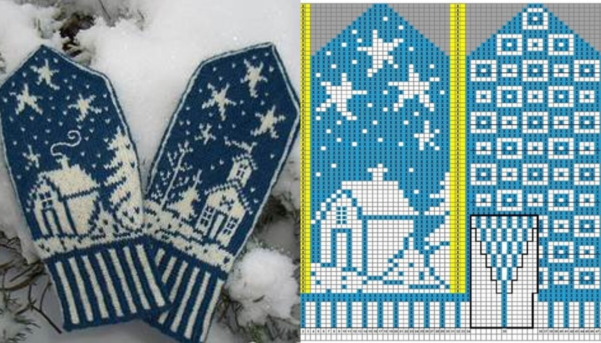 Схема жаккарда "Морозный вечер"
