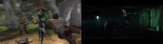 А еще Фиона пародирует Тринити из "Матрицы".