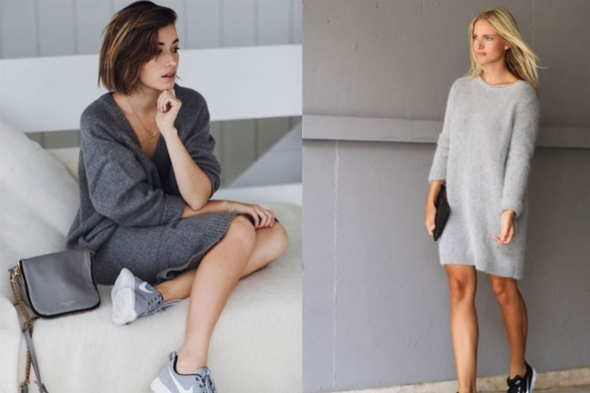 Эффектные платья серых оттенков