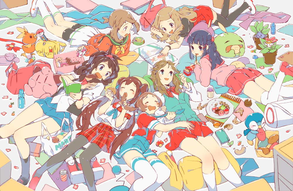 Примерное времяпрепровождение главных героинь в аниме жанра "повседневность"