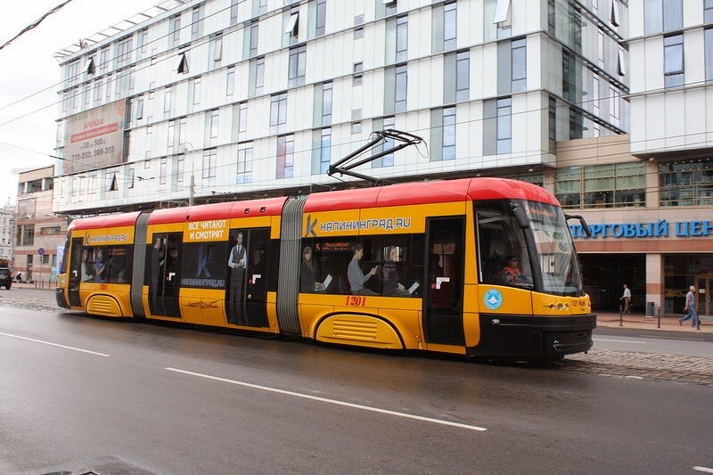Трамвайный вагон Pesa 121Nak, г. Калининград, фото http://saroavto2.blogspot.com/