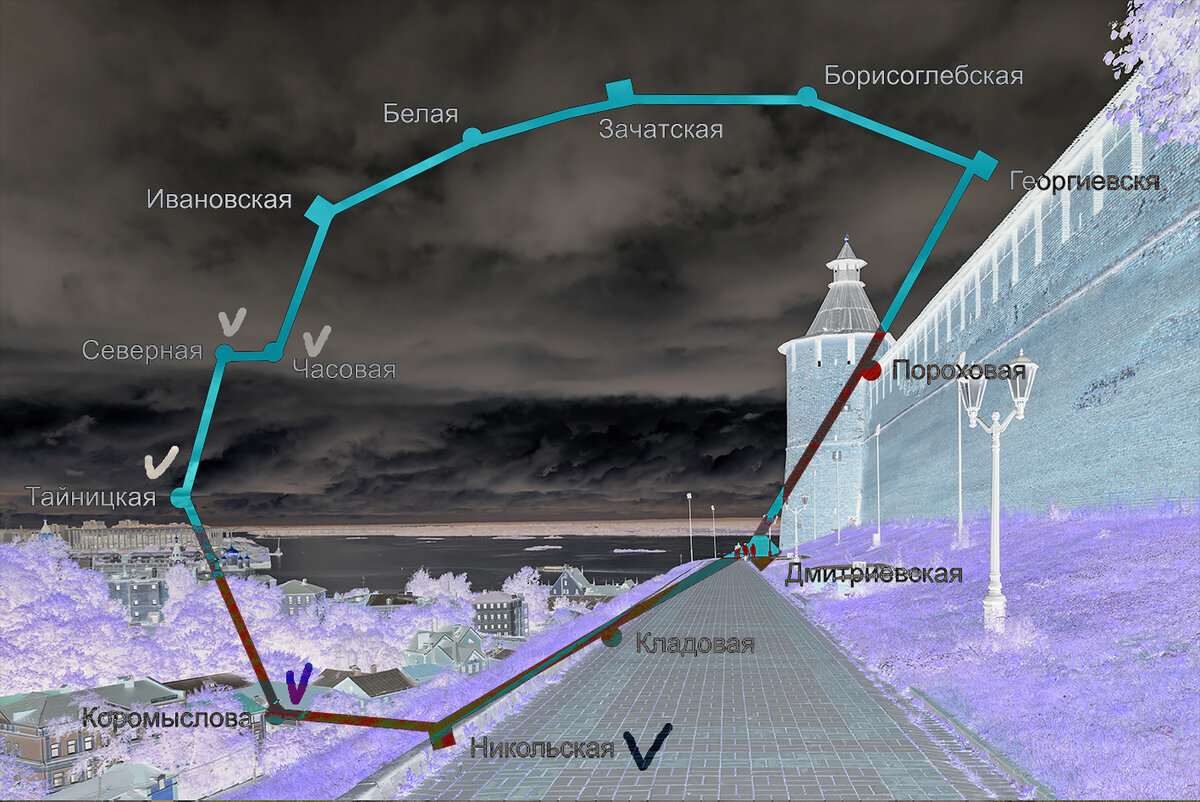 Пешком вокруг кремля. От Никольской башни до Часовой. Нижний Новгород |  Беглым взглядом | Дзен