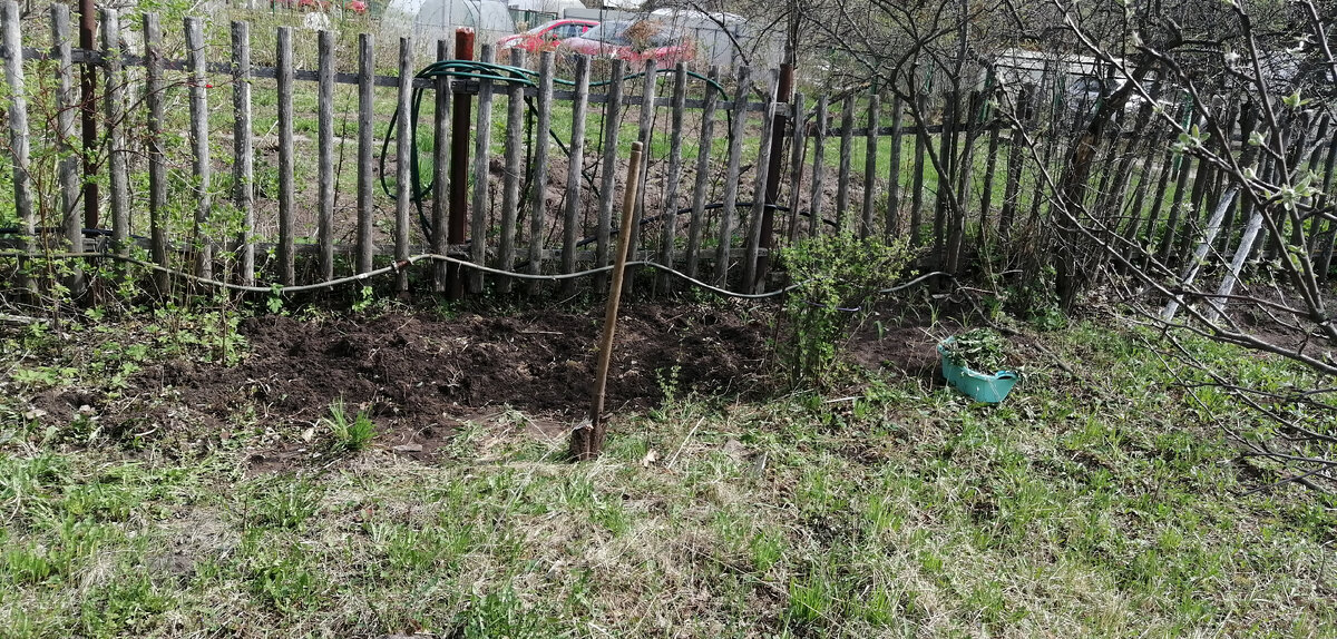 Участок привожу в порядок. 