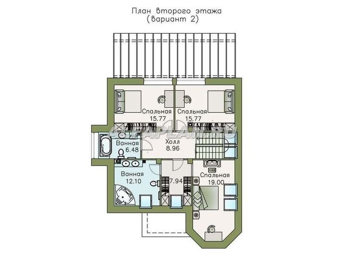 НА СЛАЙД ШОУ 3 ФОТО: ПЛАНИРОВКА дома по проекту "Капелла" 596А

Второй вариант 2 этажа -  с 3 спальнями + мастер-спальня с гардеробной и собственной ванной.