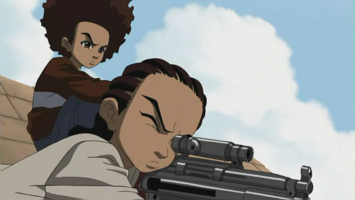 Как зовут гетто. The boondocks райли. райли фримен гетто.