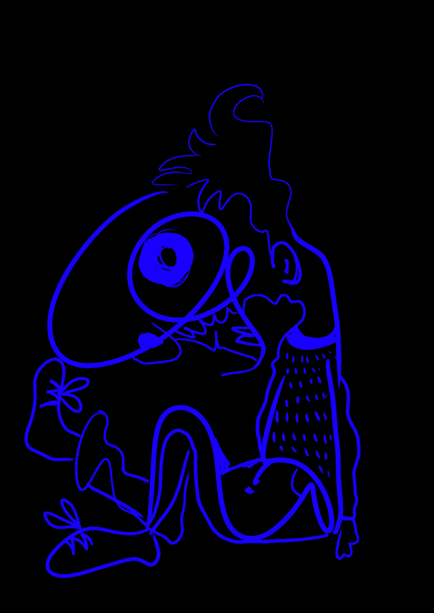 Поиск форм из линий. Минутный набросок.