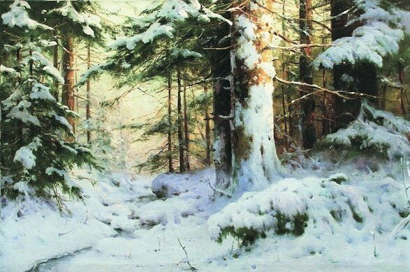 Художник Шильдер А.Н. Зимний лес.