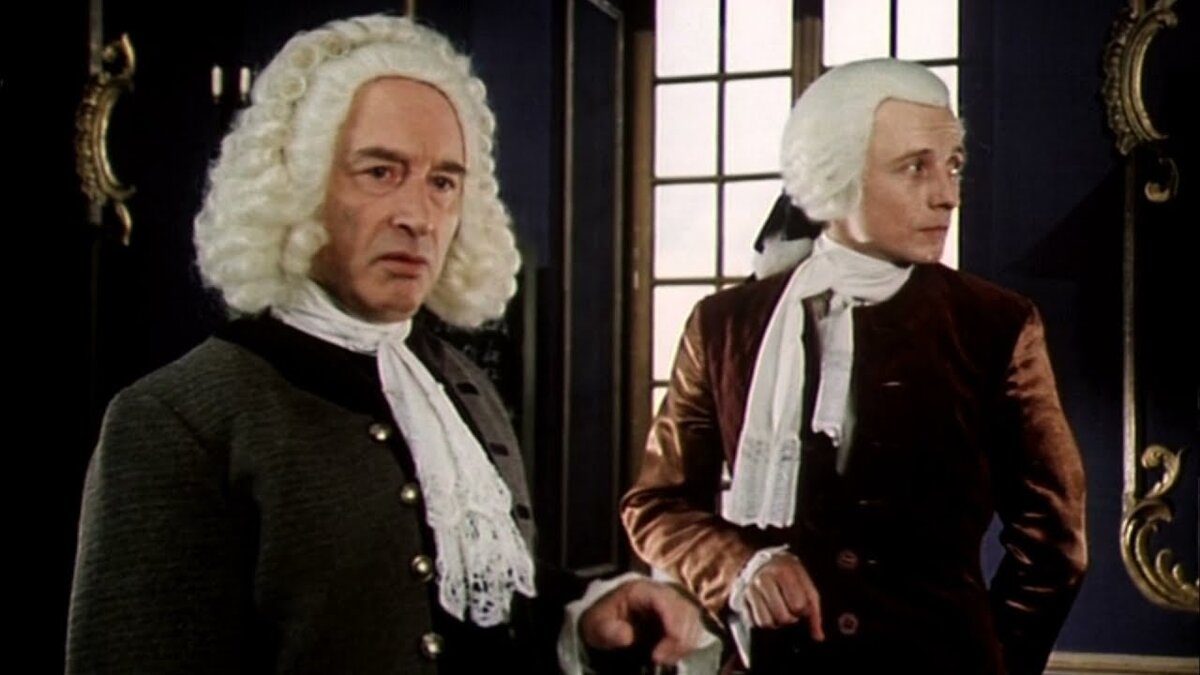 Немцы осваивают деньги царской Академии наук в кинофильме "Ломоносов" 1986 года