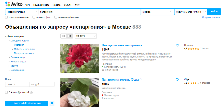 Это не реклама продавцов, а просто пример, где показано, что народ прямо-таки в режиме реального времени размещает объявления о продаже сортов. Ну, и я, в основном, пользуюсь Аviто, хотя - да, на Юле гораздо больше разнообразных предложений. Ну, просто люблю я Авито. 