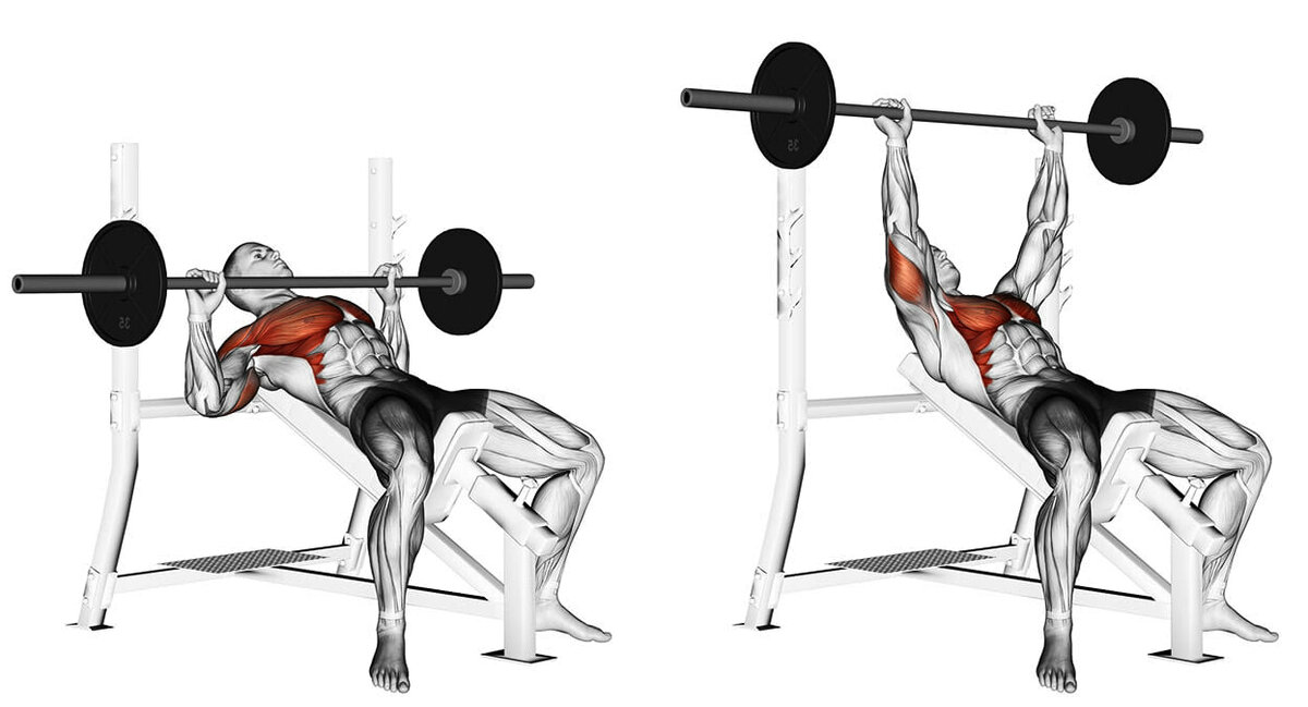 Жим лёжа под наклоном