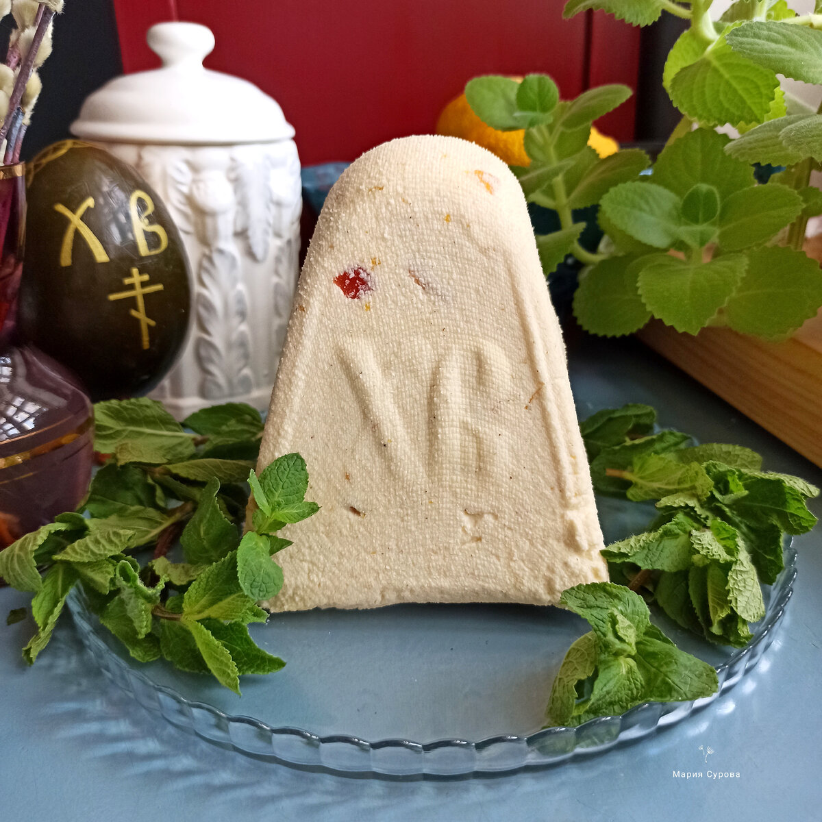 Вот какая творожная пасха получилась. 