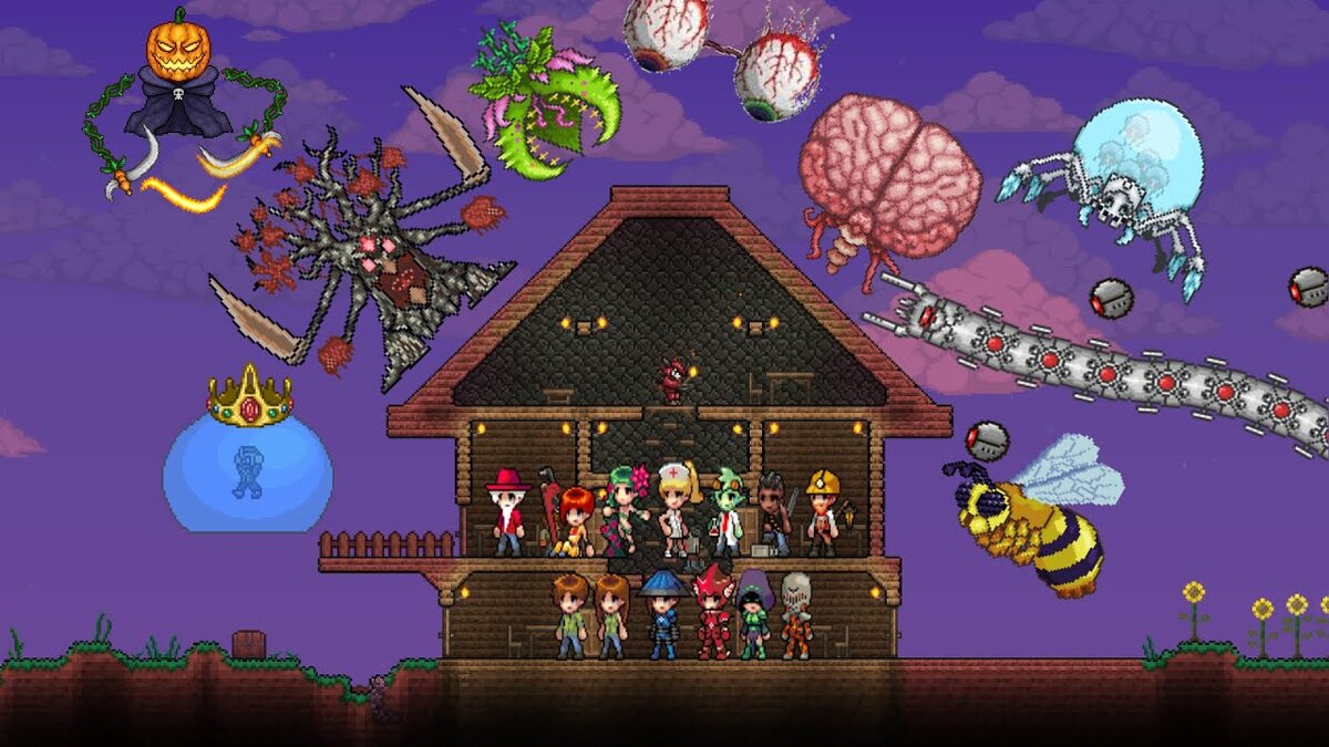 На картинке изображены босы в террарии.