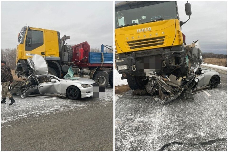     Людей мгновенно раздавило под прессом колес Фото: Telegram/dps_lazo27