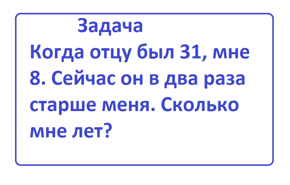 Когда отцу был 31 мне 8