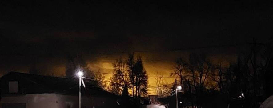 яркий свет при взрыве под коломной 