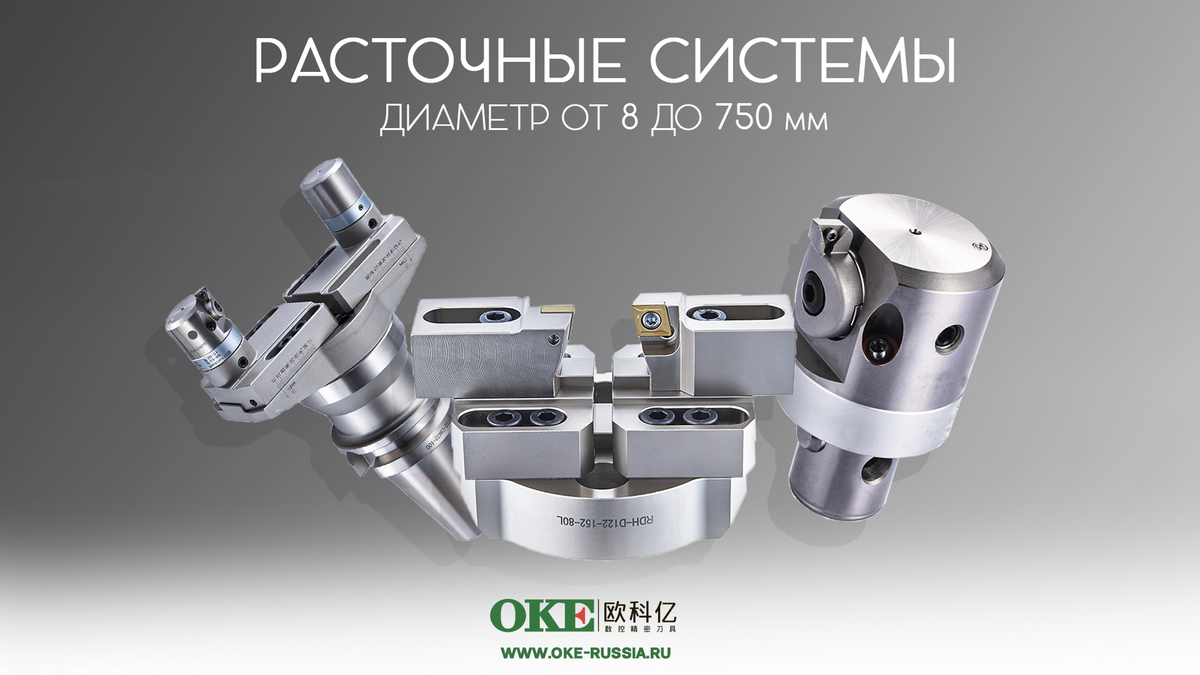 Расточные системы, диаметр от 8 до 750 мм
