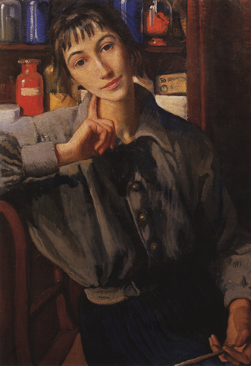 Автопортрет с кистью, 1924