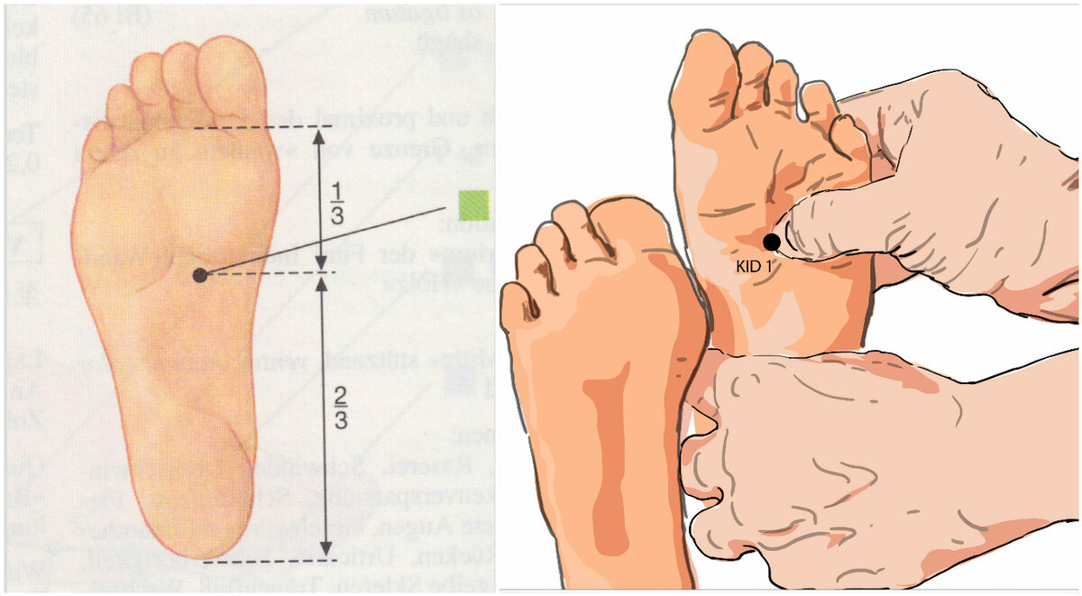 Жизненная точка. Юн цюань точка долголетия. Юн-цюань точка на ноге. Точки Юн-цюань на подошвах. Точка долголетия Юнь - цюань.