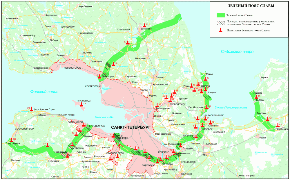 Зеленая карта санкт петербург