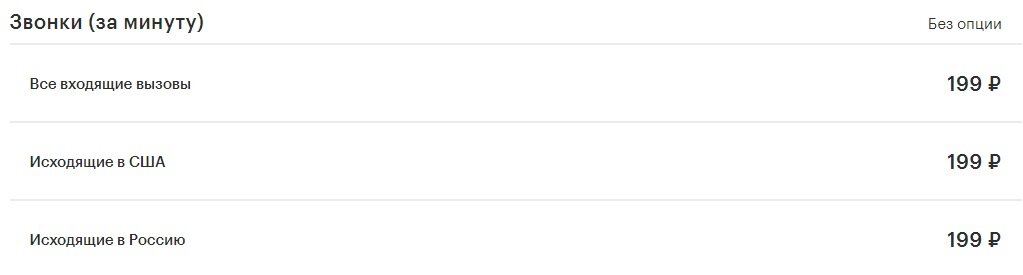 Стоимость звонков при роуминге Мегафона в США за минуту