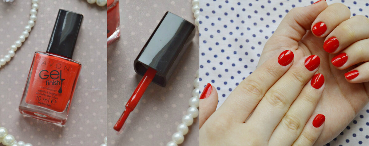 Avon "Гель-эффект" (Gel Finish Nail Enamel) в оттенке Огненный всполох (Fire Cracker)  