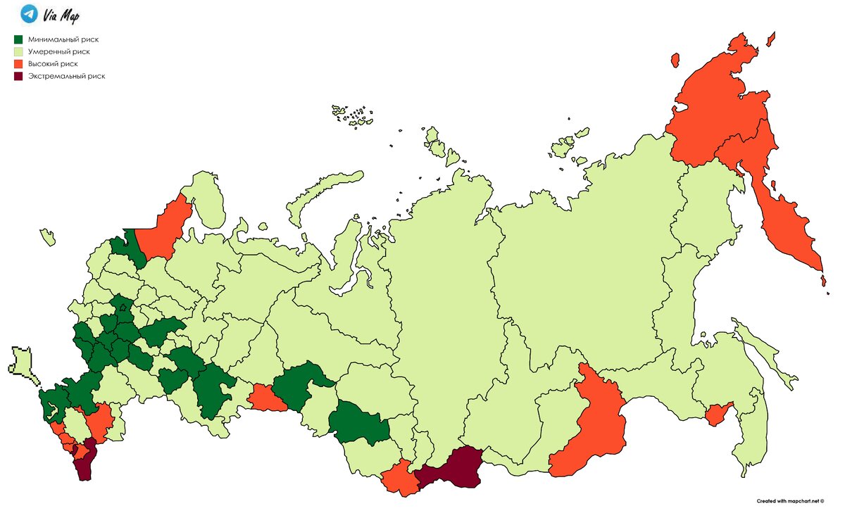 Карта инвестиционной привлекательности россии