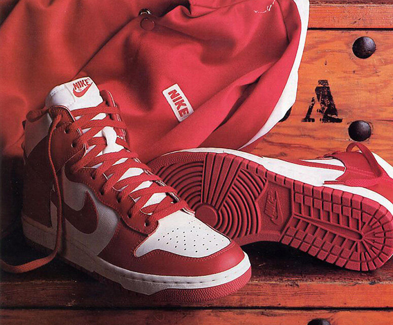 Nike Dunk на рекламном плакате 1985 года