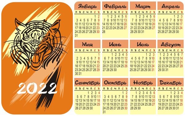 2022 год - год тигра