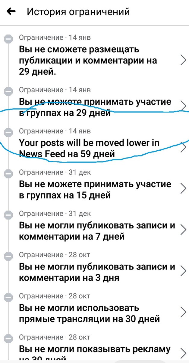 Новое наказание, которое раньше применялось скрыто: Фейсбук будет реже показывать в ленте посты нарушителей / Скриншот с моей страницы в Фейсбуке
