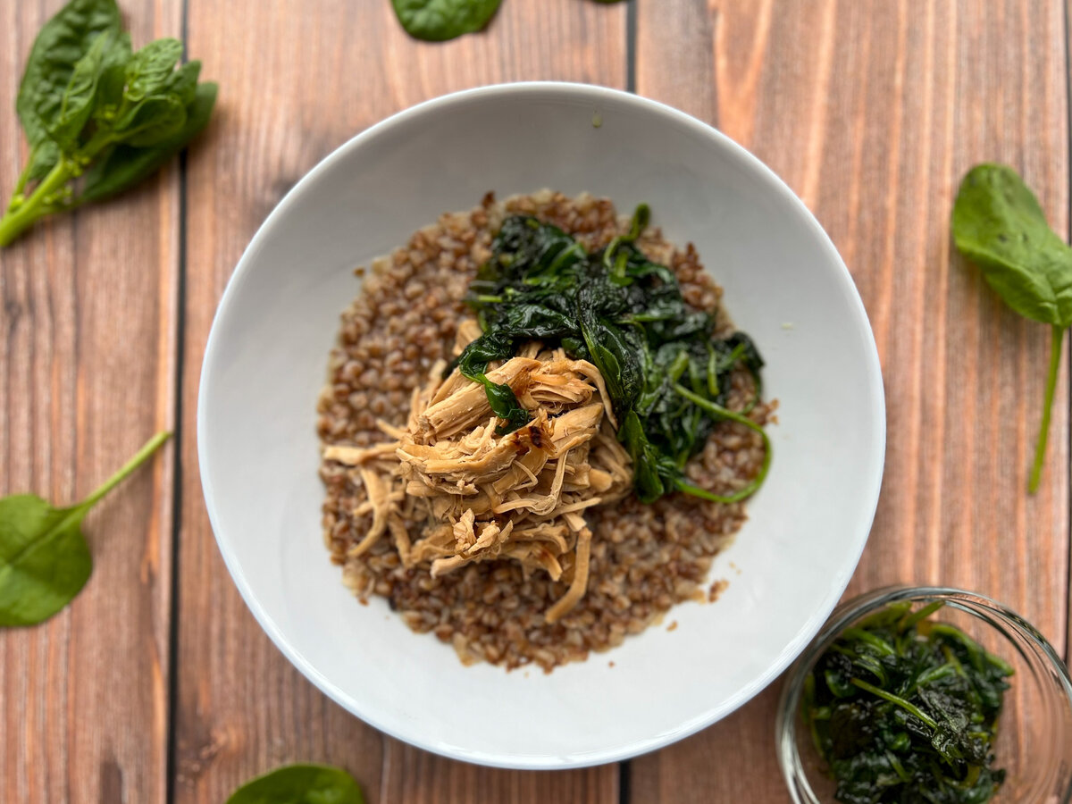 Жареный шпинат