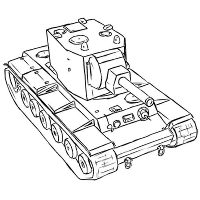 Как нарисовать Танк поэтапно