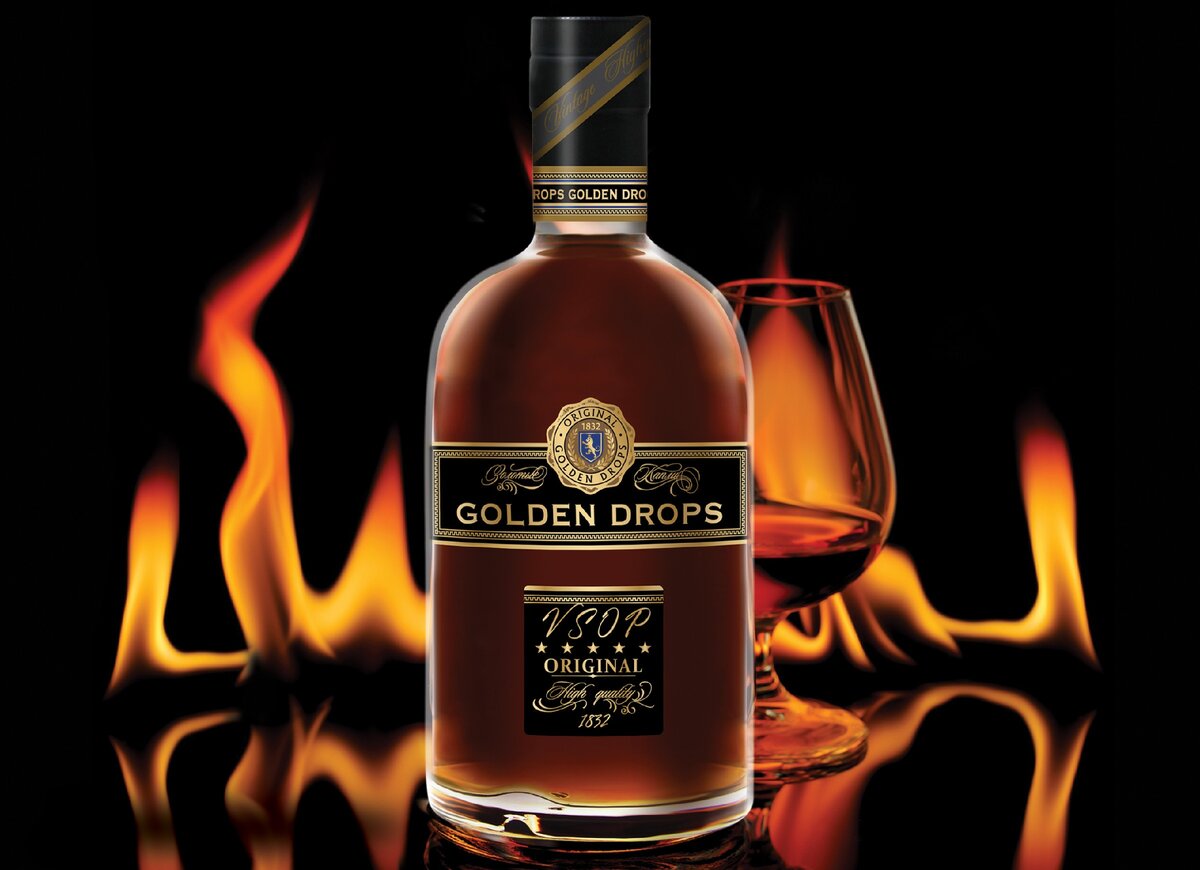пятилетний коньяк «GOLDEN DROPS»