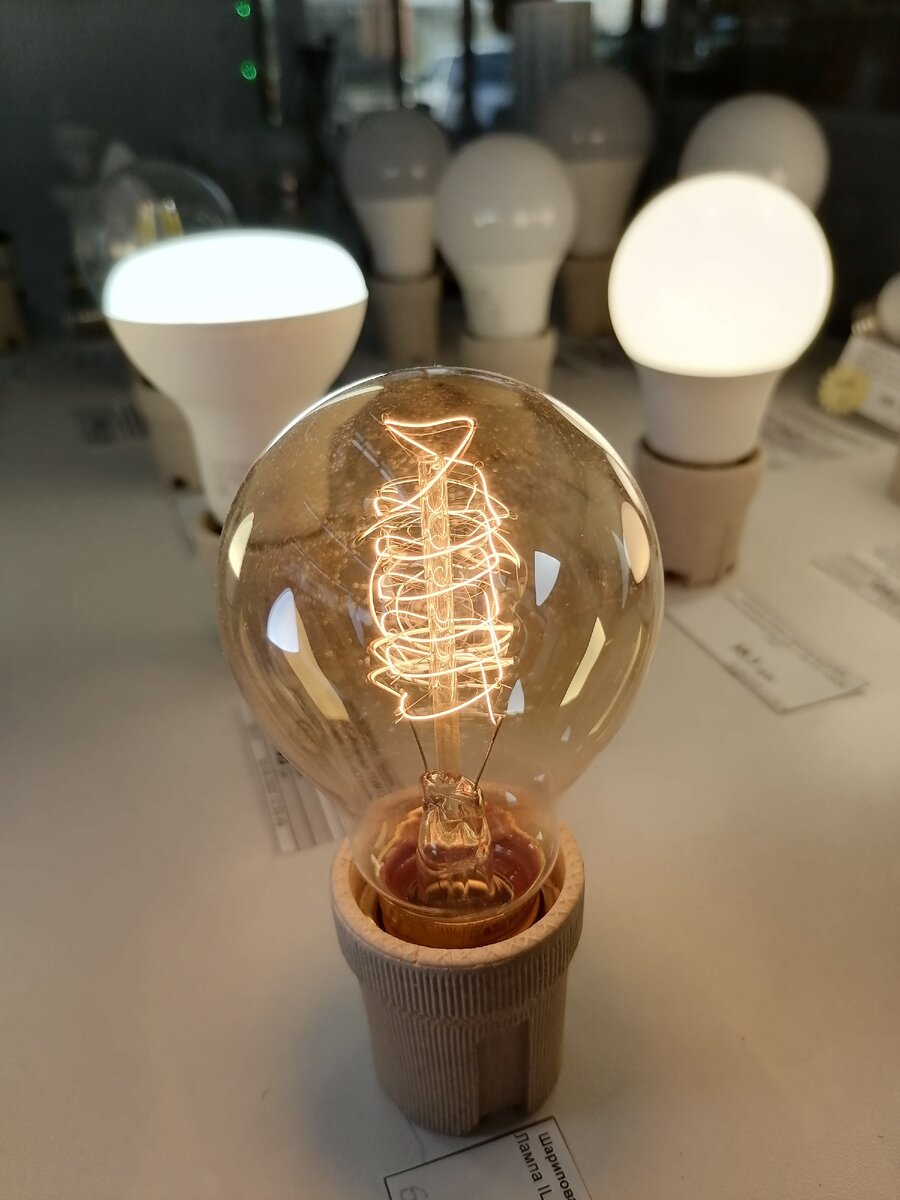 Лампа накаливания. Ретро. 