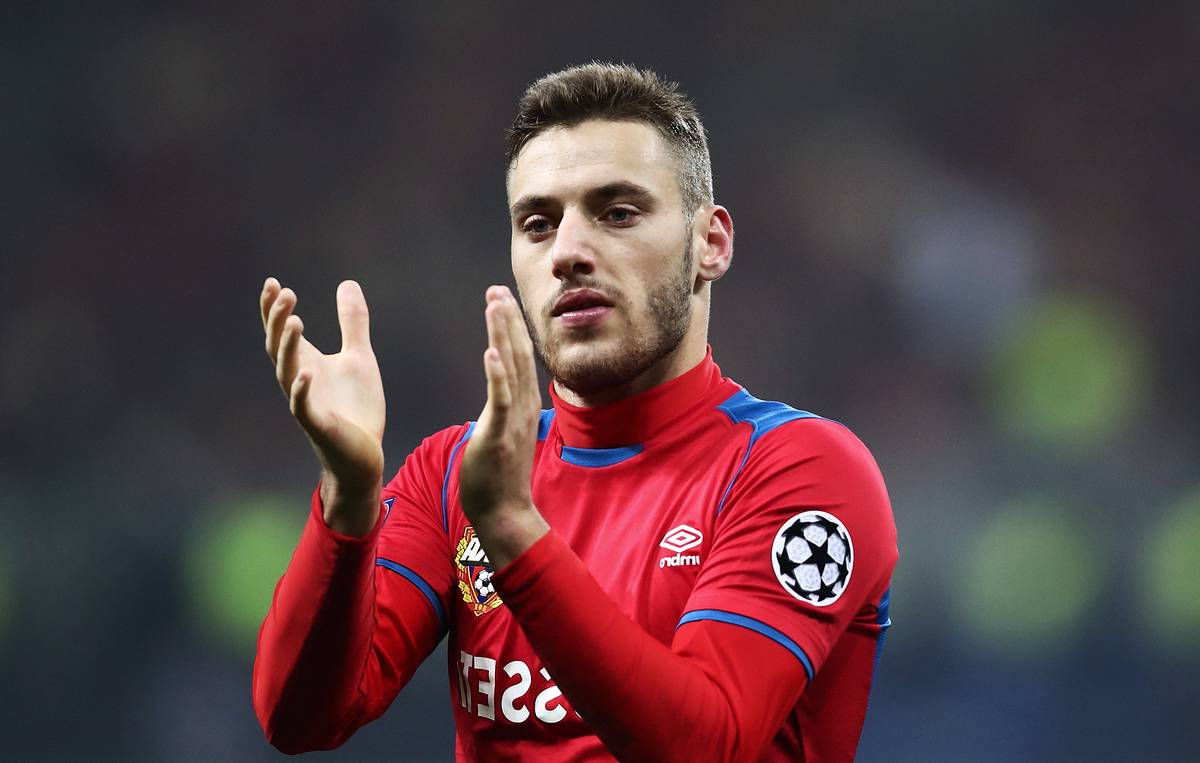 Никола Влашич в составе ЦСКА на матче Лиги Чемпионов