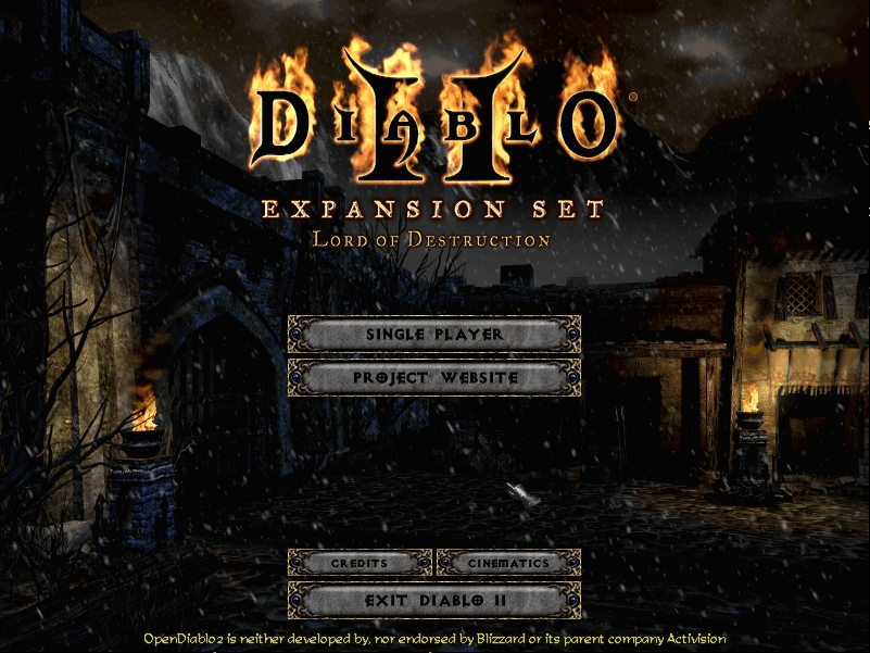 Вот таким экраном встречала своих игроков Diablo II: Lord of Destruction.