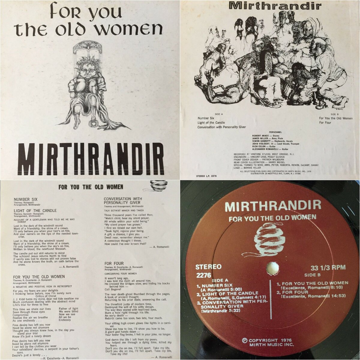 Обложка альбома группы Mirthrandir «For You The Old Women». www.discogs.com