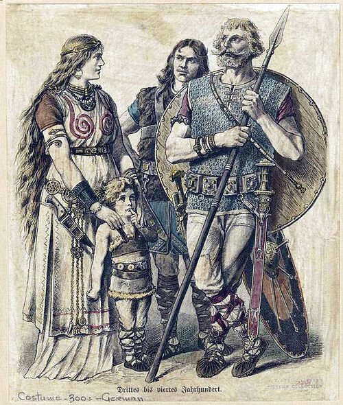 Семья древних германцев в 300-е годы н. э.,